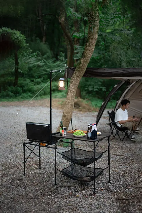 Naturehike 折りたたみ式 アウトドア料理テーブル【キャンプ用・便利な収納台・軽量】