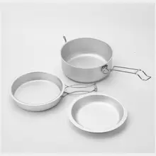 純アルミ製 アウトドア用調理器具セット【携帯便利・収納可能・キャンプ用】