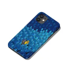 アメリカンスタイルのイラスト入りスマホケース【群衆デザイン・iPhone 11/12/13 Pro Max/14/15/16 Pro Max対応・シリコン製・小米・Huawei用】