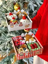 クリスマスケーキボックス【四分割デザイン・スイーツ用・持ち運び便利】