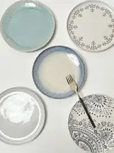 シンプルでおしゃれな陶器の朝食用プレート【フルーツやステーキに最適】