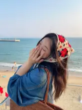 可愛いフラワーレース編みニットヘアバンド【春夏向け・トライアングルバンダナ】