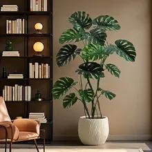 観葉植物 フェイク モンステラ 大型 床置き 鉢植え 造花 インテリア 室内 リビング