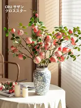 リンゴ 人工花 飾り用花枝 偽花 リビング用 花挿し ドライフラワー 飾り 喜び