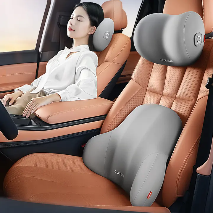車用ヘッドレスト【快適なサポート・腰と首を守るクッション】