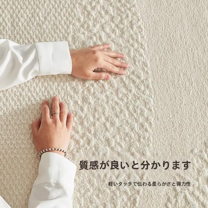 高級感漂うリビング用ラグ【汚れに強く、メンテナンスも簡単】