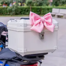 ヘルメット飾り 蝶結びデザイン【バイク・電動自転車用・女性用・スキー・フルフェイス対応】
