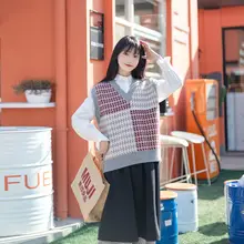 黒のパッチワーク レトロチェック柄 スカート【Aライン・女性用・体型カバー】