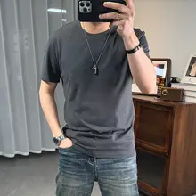 麻混短袖Tシャツ【シンプルデザイン・薄手・通気性・クルーネック】