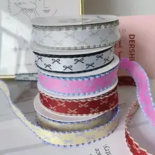 葉っぱ型縁取り豪華リボン【DIY手作り材料・ギフトラッピング用・サテンリボン】