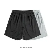 フィットのビーチショートパンツ【メッシュ素材・通気性・ブラック・カジュアルスタイル】