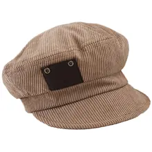 スタイルに合わせやすい！八角帽子【レトロデザイン・女性用・ボタン付き】