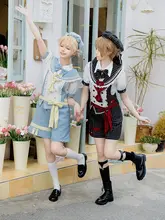 サロペット レディース ロリータ 王子様風 甘め サスペンダーパンツ ネコモチーフ