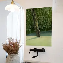 タペストリー 壁掛け 柳柄 春  上品 背景 ウォールデコ 壁隠し インテリア
