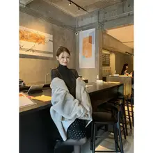 感のある高級感漂うエコファーケープコート