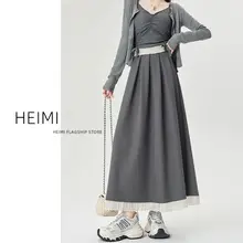 黒のプリーツスカート【ハイウエスト・Aライン・レースデザイン・春夏用】（セットアップ対応）