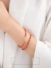 赤縄の純銀ブレスレット 南紅瑪瑙 バングル レディースアクセサリー【上品なデザイン】