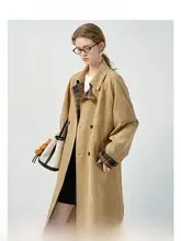 トレンチコート【春用・カラーブロックチェックデザイン・レトロ感】