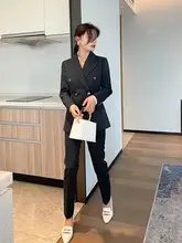 ダブルブレストデザインのジャケット【フォーマルスタイル・春秋向け・ガーリーエレガンス・二部構成】（セットアップ対応）