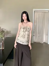 したデザインのシルク混カシュクールブラウス【パイナップル花柄・チュニック＆スカート兼用】（セットアップ対応）