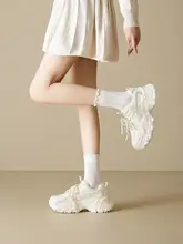 厚底デザインの女性用スニーカー【通気性・ソフトソール・カジュアル】