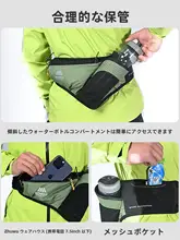 ランニングウエストポーチ【女性用・水筒ホルダー付き・アウトドア・スマホ収納・マラソン対応】