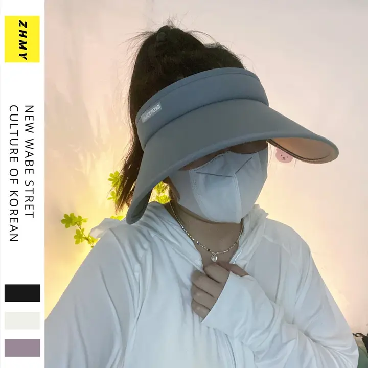 涼感 夏用 UVカット大つば空頂サンハット【防紫外線・自転車用】