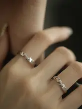 シンプルデザインのカップルリング【S925銀・ジルコニア装飾・ギフトボックス付き】