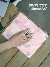 可愛い象のイラスト付きハードタイプマウスパッド【携帯用・オフィスや家庭用・耐汚れ】