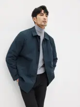 JSSD HOMME 春用 メンズビジネストレンチコート【フィットデザイン・ミドル丈・カジュアルスタイル】