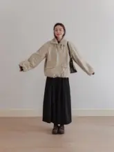 リバーシブルデザインの厚手パーカー【冬用・ゆったりサイズ・女性用】