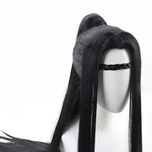 古風スタイルの男性用ウィッグ【銀灰色・美人尖デザイン】