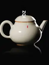 天青色梨形茶壺【汝窯・鉱釉・高品質】