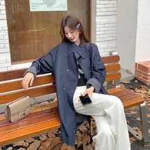 チェック柄デザインのデニムトレンチコート【春秋用・女性用・ショート丈】