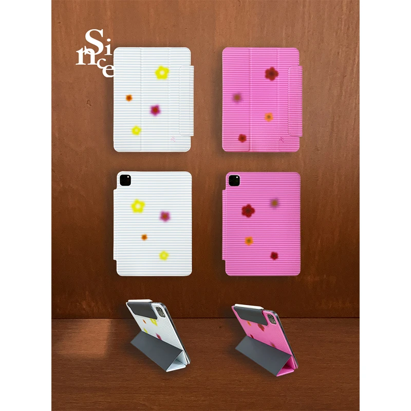 ストライプ柄リバーシブルiPadケース：軽量かつ磁吸式で持ち運びに最適なカバーとは