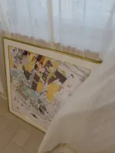アートシルクスクリーン 若奈 壁画 自由島【リビング・ダイニング用・大判・現代風】