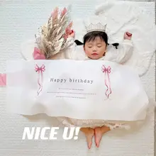 バックドロップ 蝶結び インスタ映え バースデー ハーフバースデー 1歳 記念 写真撮影 デコレーション キッズ ガールズ