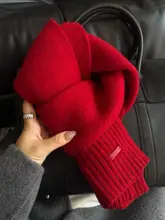 極上の柔らかさ！100%羊毛製ニットスカーフ【秋冬用・男女兼用・カジュアル】