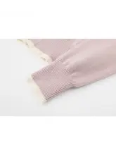 リボンデザインのニットカーディガン【春用・ゆったりフィット】