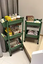 多段 収納ワゴン キャスター付き 大容量 バスケット付き リビング キッチン 一人暮らし 雑貨収納 お菓子収納