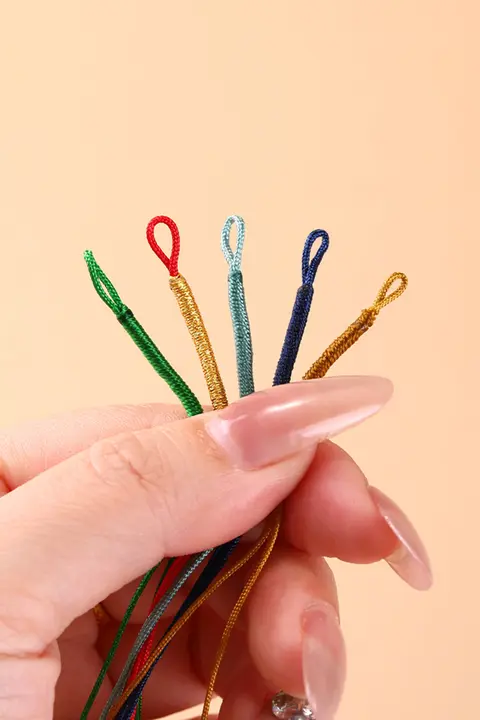 手作り編みカラビナリング半完成品チョーカー用パーツ【DIYアクセサリー】