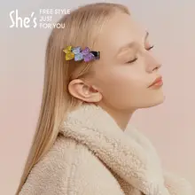 クマデザインのジェリーヘアクリップ【ユニークなスタイル・サイド用・七夕ギフト】