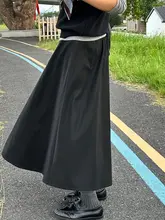 黒の中長丈スリムシルエットスカート【女性用・秋のコーディネートに最適・フィット】