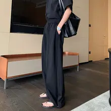 春季抽绳ウエストパンツ【男士・ゆったりストレート・極上の柔らかさ】（セットアップ対応）
