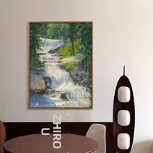 手描き風景画のアートパネル【茶室装飾・落ち着いた雰囲気】