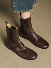 本革製 チェルシーブーツ【柔らかいソール・女性用・秋冬用・クラシックデザイン】