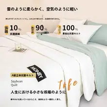大豆繊維の冬用掛け布団【学生寮用・春秋対応・四季通用・エアコン用】