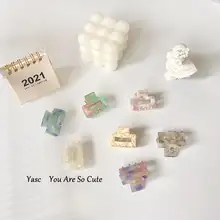 ミニヘアクリップ【アセテート製・かわいいデザイン・ハチミツカラー・前髪用】