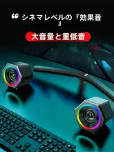 デスクトップ用小型スピーカー【有線・低音強化・ノートパソコン・スマートフォン対応】
