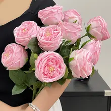 造花 オースチンローズ リアルタッチ インテリアフラワー リビング 撮影 デコレーション インスタ映え